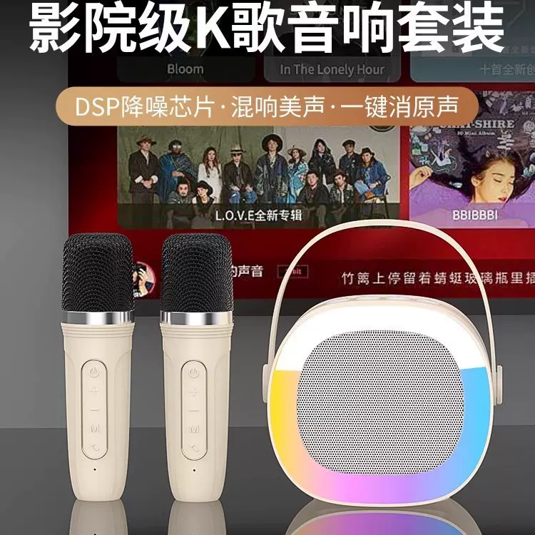 话筒音响一体家用套装便携式麦克风音箱无线蓝牙全民K歌唱歌2024