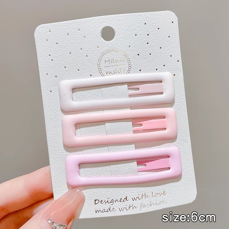 Rosa horquilla femenina 2024 Nueva horquilla BB clip frente flequillos laterales horquilla rota lindo clip de dopamina otoño