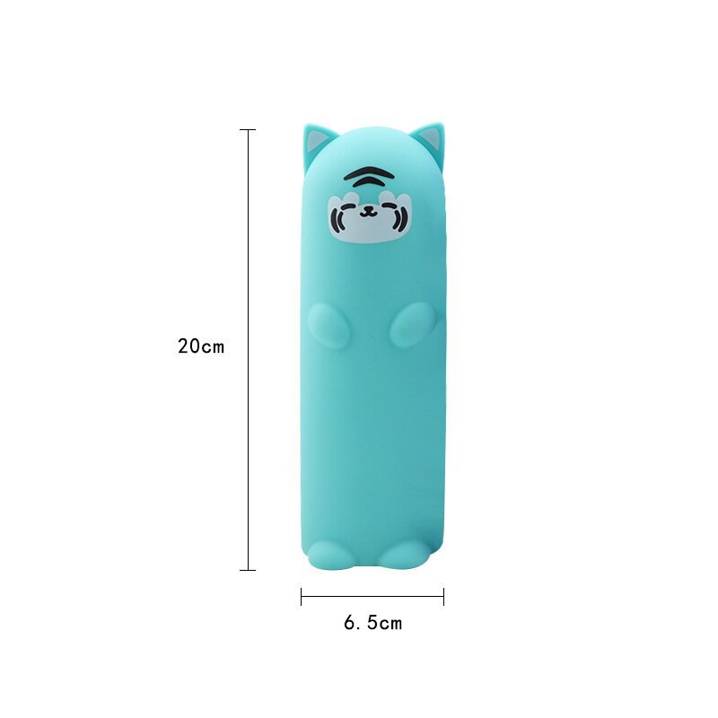 Nuevo animal de dibujos animados bolsa de lápices de silicona estudiante bolsa de papelería de almacenamiento de gran capacidad