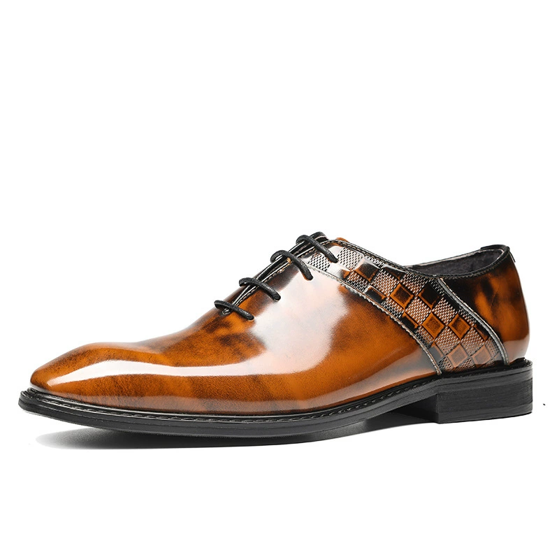 Classic suit English style for leather shoes, trend footwear, wedding shoes, for import, Korean style