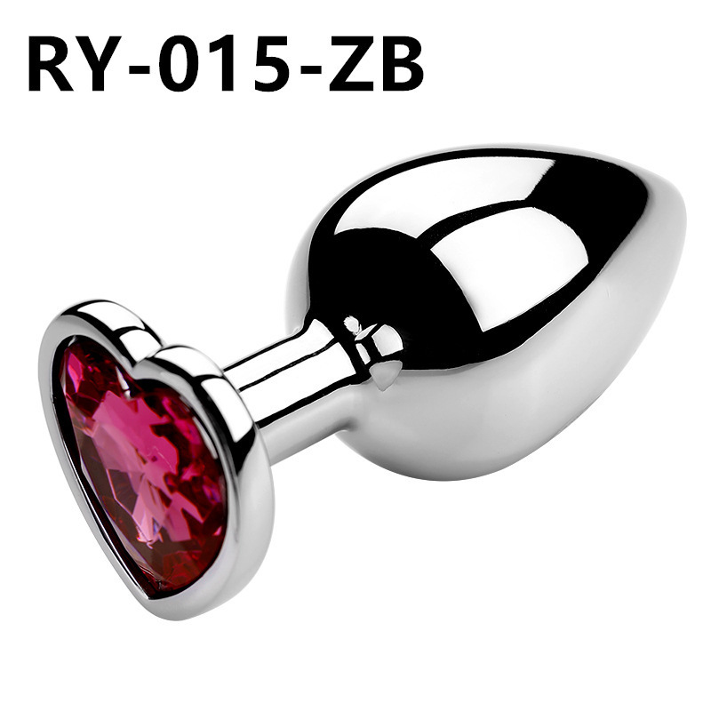 Corazón de metal plug anal back patio para usar artículos sexuales dilatadores coquetear al por mayor SM artículos sexuales para adultos