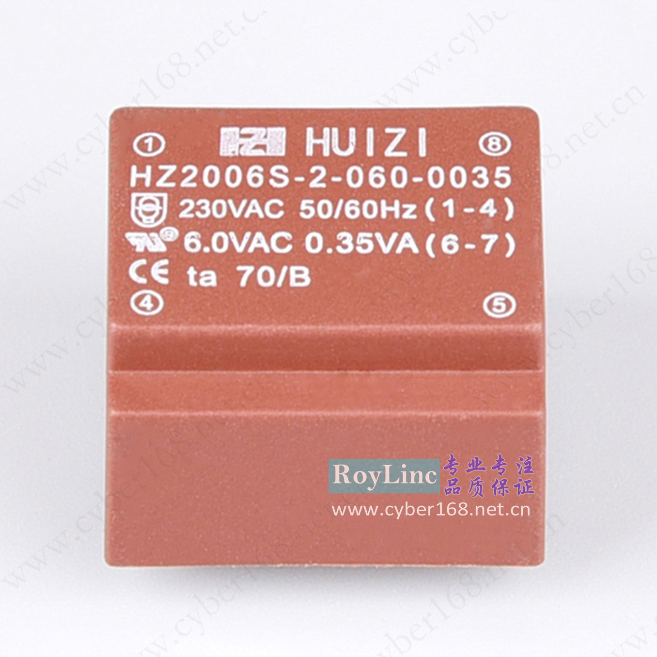 0.35VA 0.35W EE20/6.1 230V转6V9V12V CE工频防水环氧灌封变压器