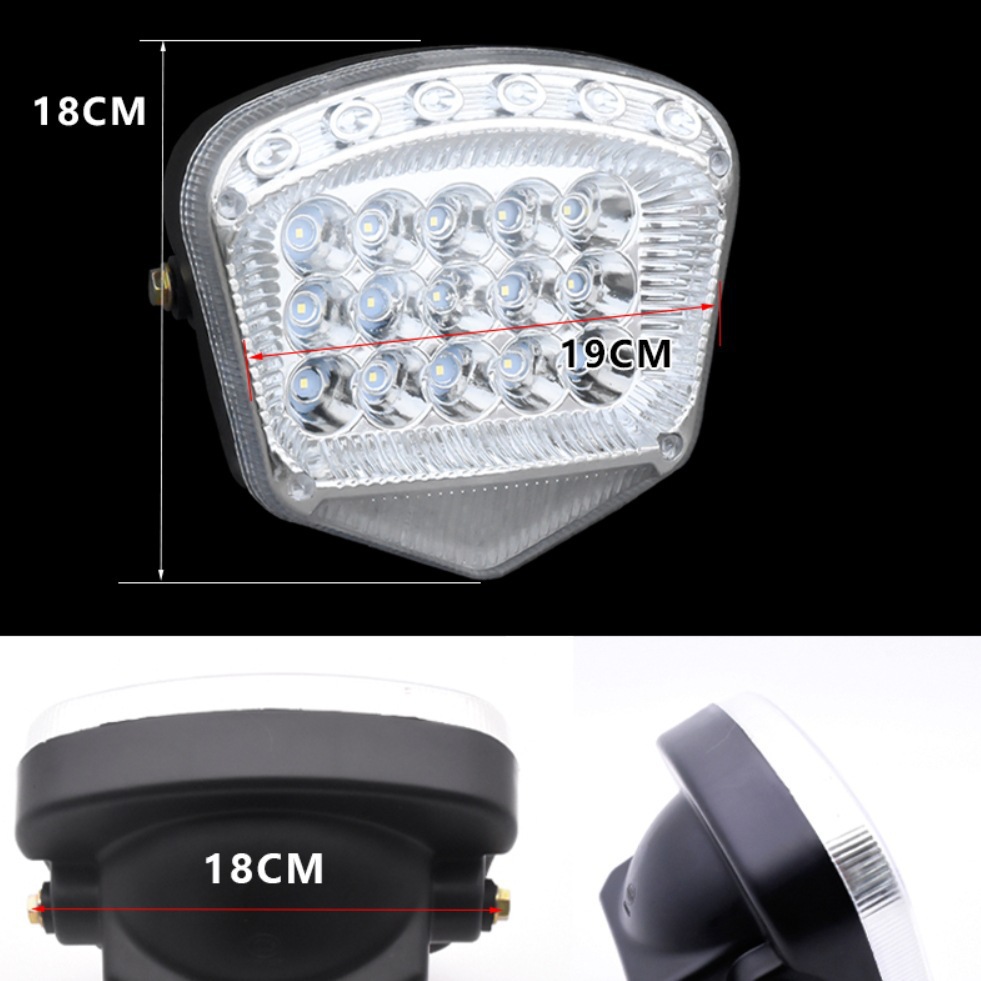 Motocicleta modificada foco LED super brillante triciclo eléctrico faro de luz cercana y lejana 48v60v72v impermeable universal