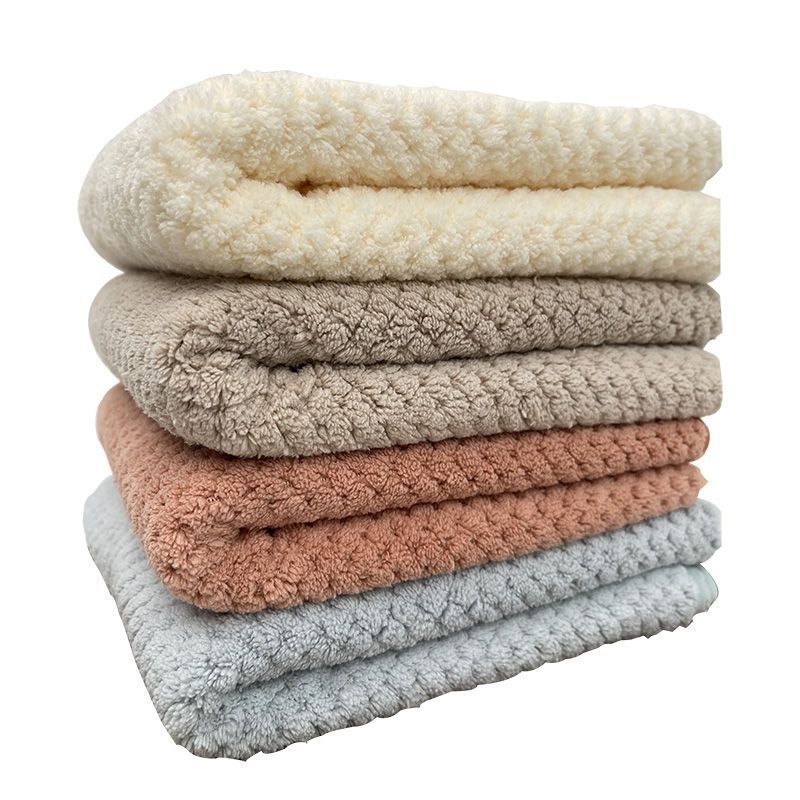 Toalla de coral para lavar la cara absorbe agua sin caer veloz para secar el cabello para hombres para limpiar el cabello