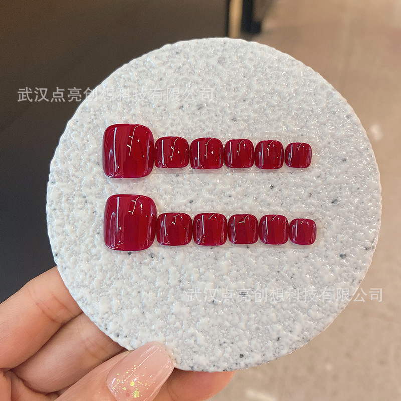 (Foot Armor) Hand-worn Armor Chinese Red Armor in Summer Pure Desire Advanced Sense Wearable Finished Nail Art Patch (Foot Armor) Hand-worn Armor Chinese Red Armor in Summer Pure Desire Advanced Sense Wearable Finished Nail Art Patch