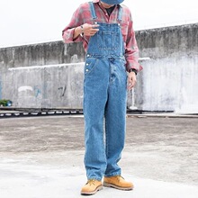S 52035 Retro ide Leg Denim Jumpsuit ����ţ������� ��