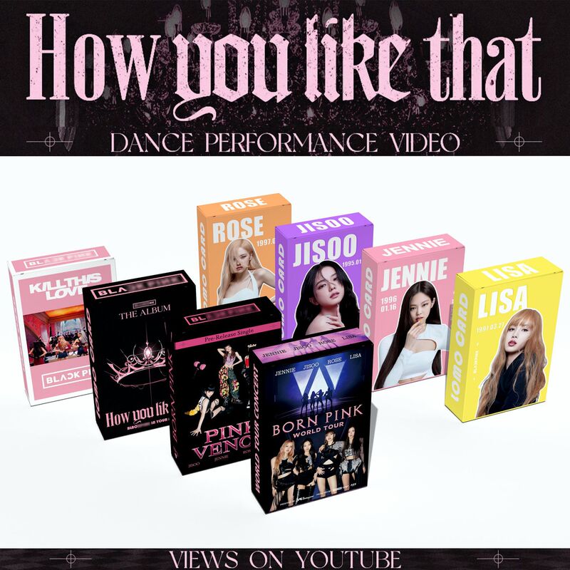 55 BP pink ink peripheral lomo card Lisa jennie rosé postcard photo album small kaminming letter