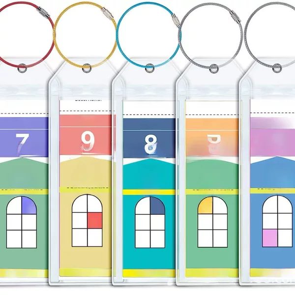 Amazon Hot Selling Soft Rubber ID Card Set PVC Soft Rubber Plastic Luggage Tag L Ship Card Set Insertable Card