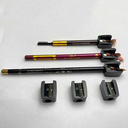 Black wooden eyebrow pencil sharpener wooden eyebrow pencil concealer pen eyeliner lip liner pencil special pencil sharpener