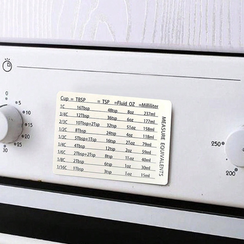 Cross-border magnetic refrigerator sticker with magnetic scale plate baking unit comparison table measuring cup measuring spoon accessories manufacturer now