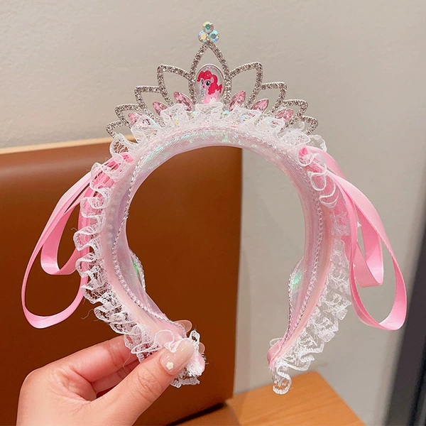 Pink lace crown