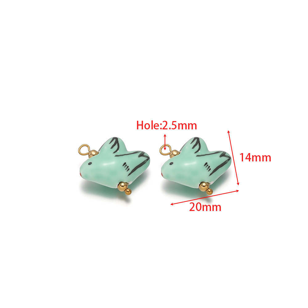 Colgante de cerámica pintado y colgante de mariposa paloma de la paz DIY collar versátil joyas de pulsera al por mayor