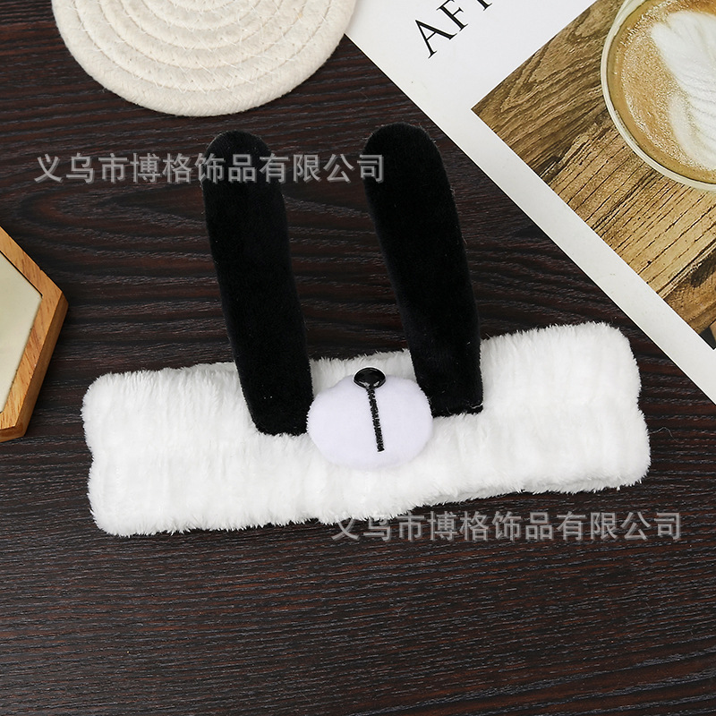 Nuevo lindo perro pelo banda artefacto absorbente fuerte lavado de cara maquillaje niñas accesorios para el cabello antideslizante impermeable