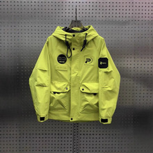 夹克男士春秋季新款工装连帽宽松外套男韩版百搭冲锋衣青少年男装