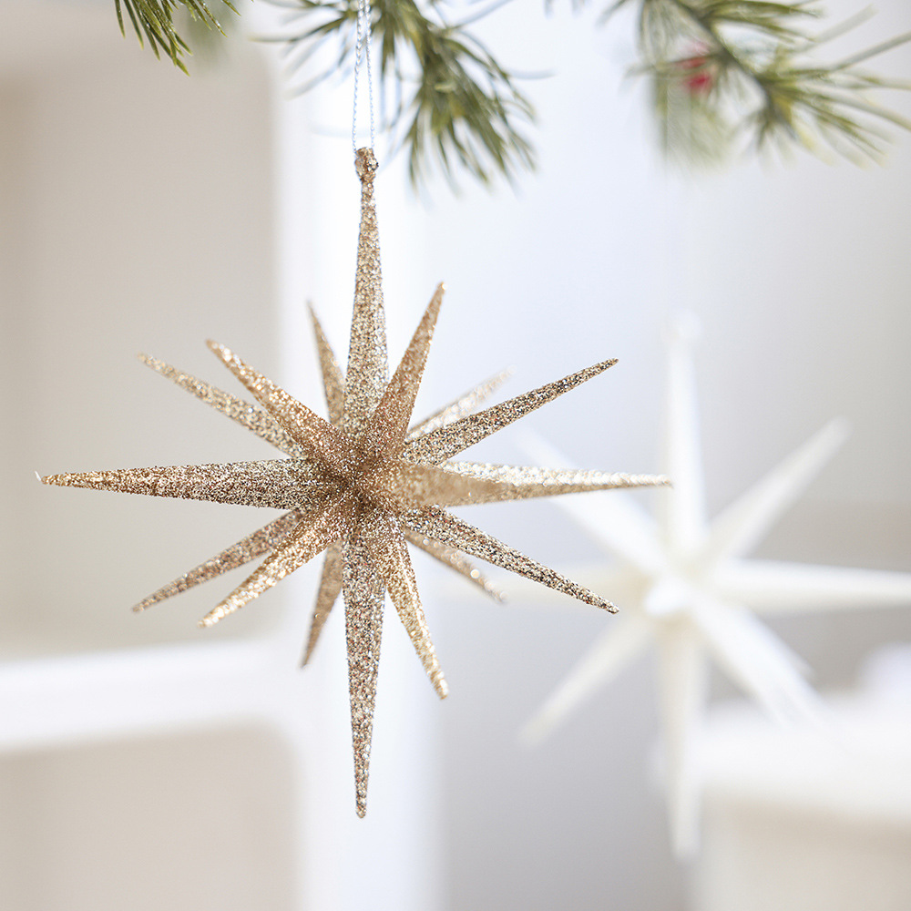 Decoración de Navidad ins estilo copo de nieve estrella árbol de Navidad adornos colgante atmósfera que rodea diseño de la escena Accesorios