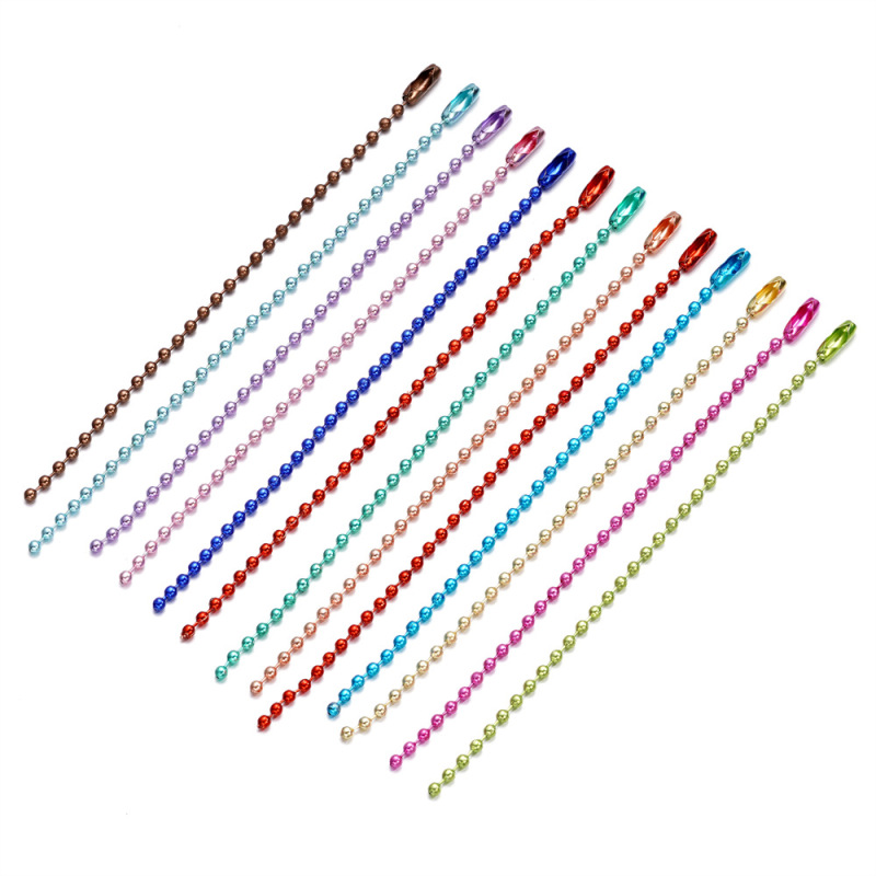 Color bead chain 12cm metal wave child chain tag chain key chain accessories color accessories handmade diy accessories