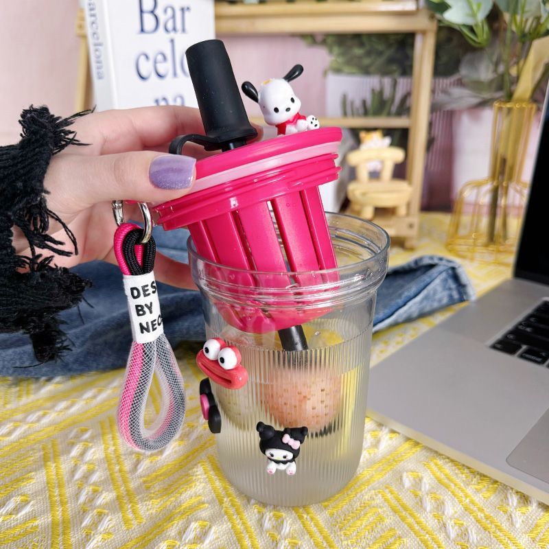 Nuevas tazas de agua, tazas de café para estudiantes, nuevos tipos de separación de té y agua, tazas de oficina de paja portátiles para estudiantes