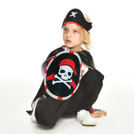 新品万圣节海盗眼罩加勒比海盗帽装扮毛毡儿童派对扮演道具现货