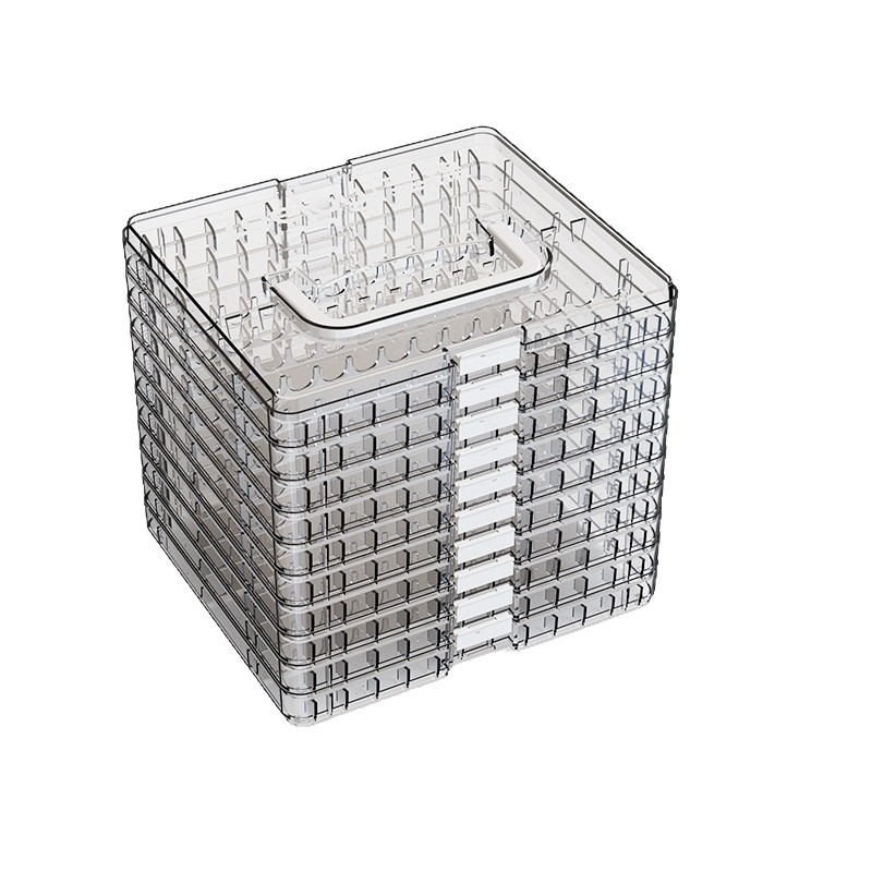 Caja de almacenamiento acrílico de tipo líquido directo para escritorio de gran capacidad especial portátil estratificado image 5