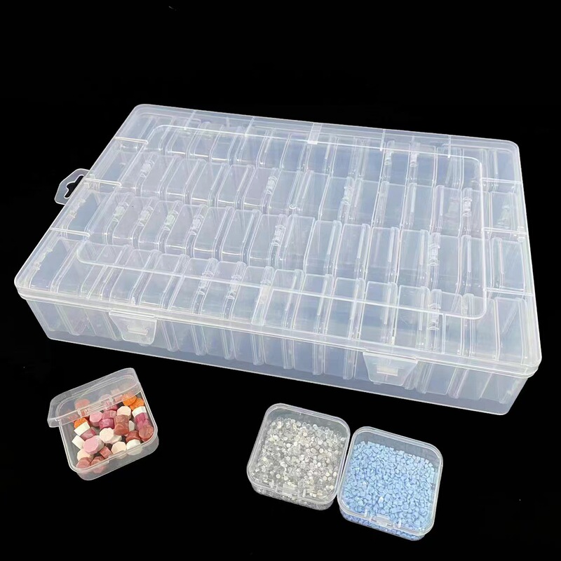 New 64 Large Capacity Storage Box for Desktop Drawer Organize and Organize Rice Beads Beaded Nail Pieces Storage Box