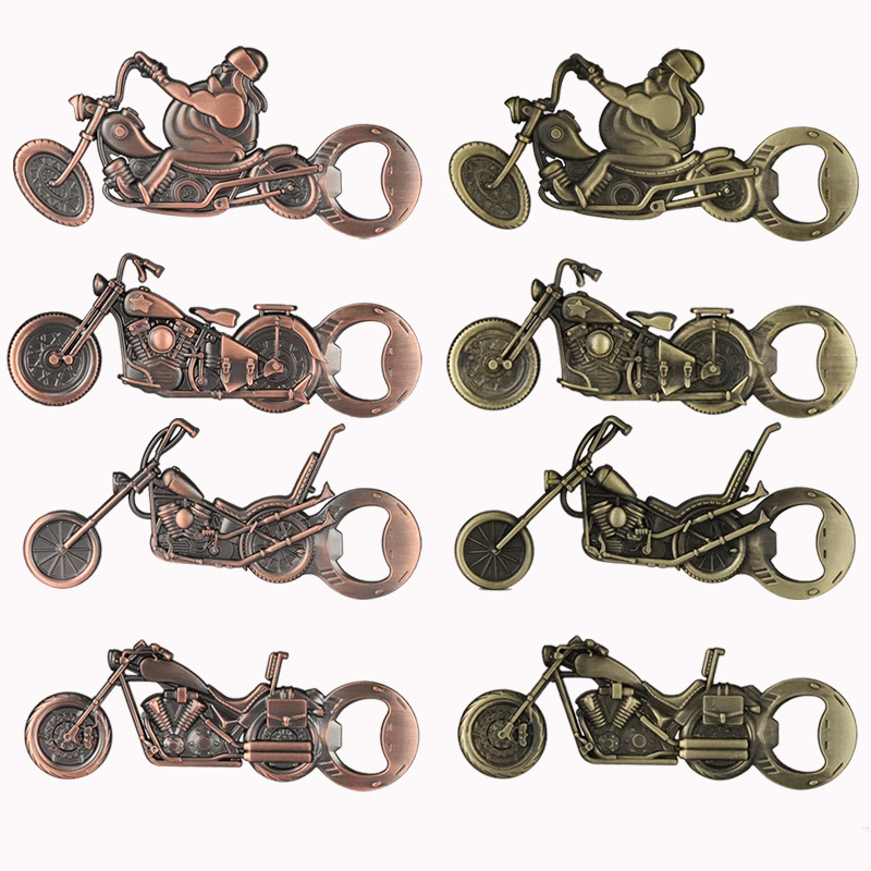 Retro Motorcycle Bottle Opener | Zinc Alloy Multi-tool | Camping Keychain