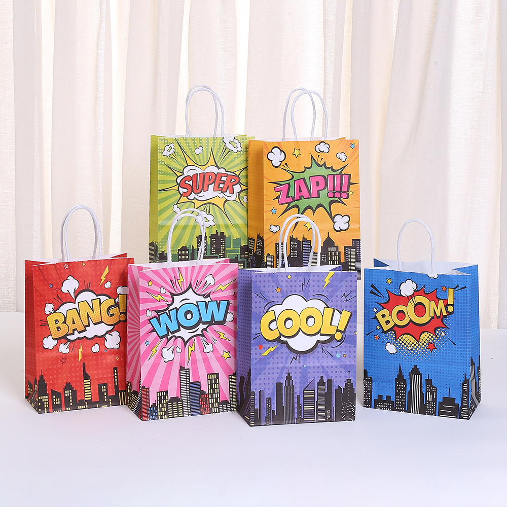 创意手提袋城市主题印花纸袋派对活动礼品包装袋伴手礼送人礼物袋