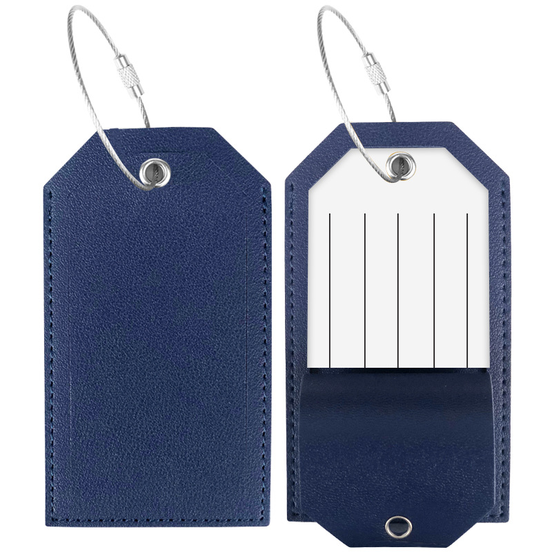 Tag de cuero personalizado cables de alambre tarjeta de embarque mayorista con tarjeta de papel cuero pu tag de equipaje personalizado OEM