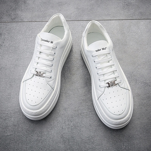 Men's height-increasing insole shoes with thick sole, cake shoes, fashionable white shoes, breathable trendy men's shoes, Wenzhou live broadcast and distribution of trendy shoes.