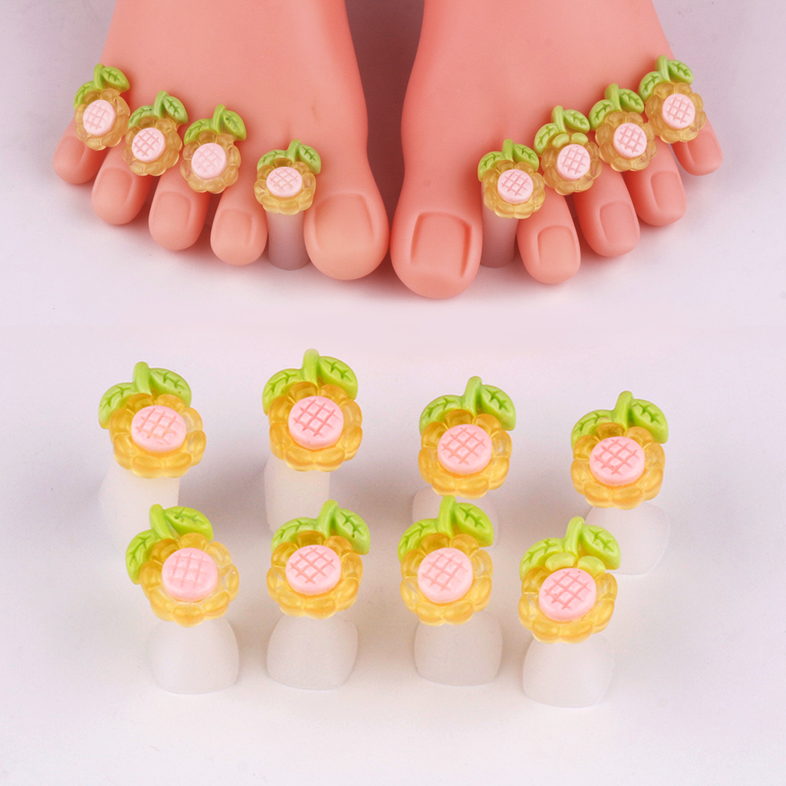 Divisor de dedos de silicona de uñas transfronterizo Divisor de dedos Flor estrella de cinco puntas Herramienta de uñas de dibujos animados Divisor de dedos