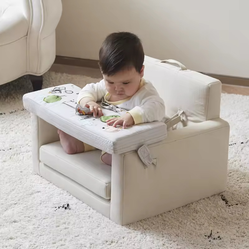 Customized Anti-Fall Baby Floor Learning Seat Toddler Activity Feeding Living Room Support Chair Children's Soft Small Sofa