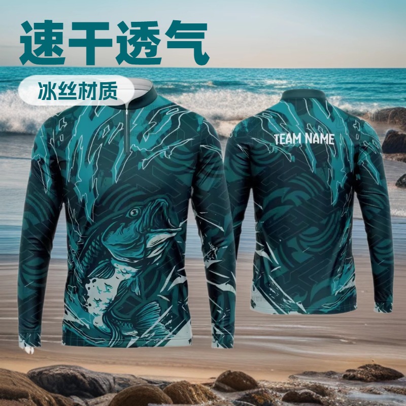 Performance Fishing Jersey Sweatshirts Men Fish Clothes Clothing Shirt Uv Long Sleeve Fishing Shirt