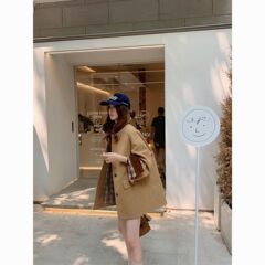 2025秋新款拼接风衣外套领潮流个性街头风格女