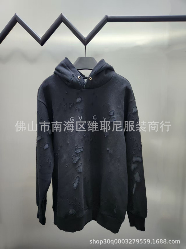 Dujia 正しいバージョン GV ホールとウェアラブルレターフード付きスウェットシャツハイストリートヘビールーズ多用途スポーツパーカー|undefined