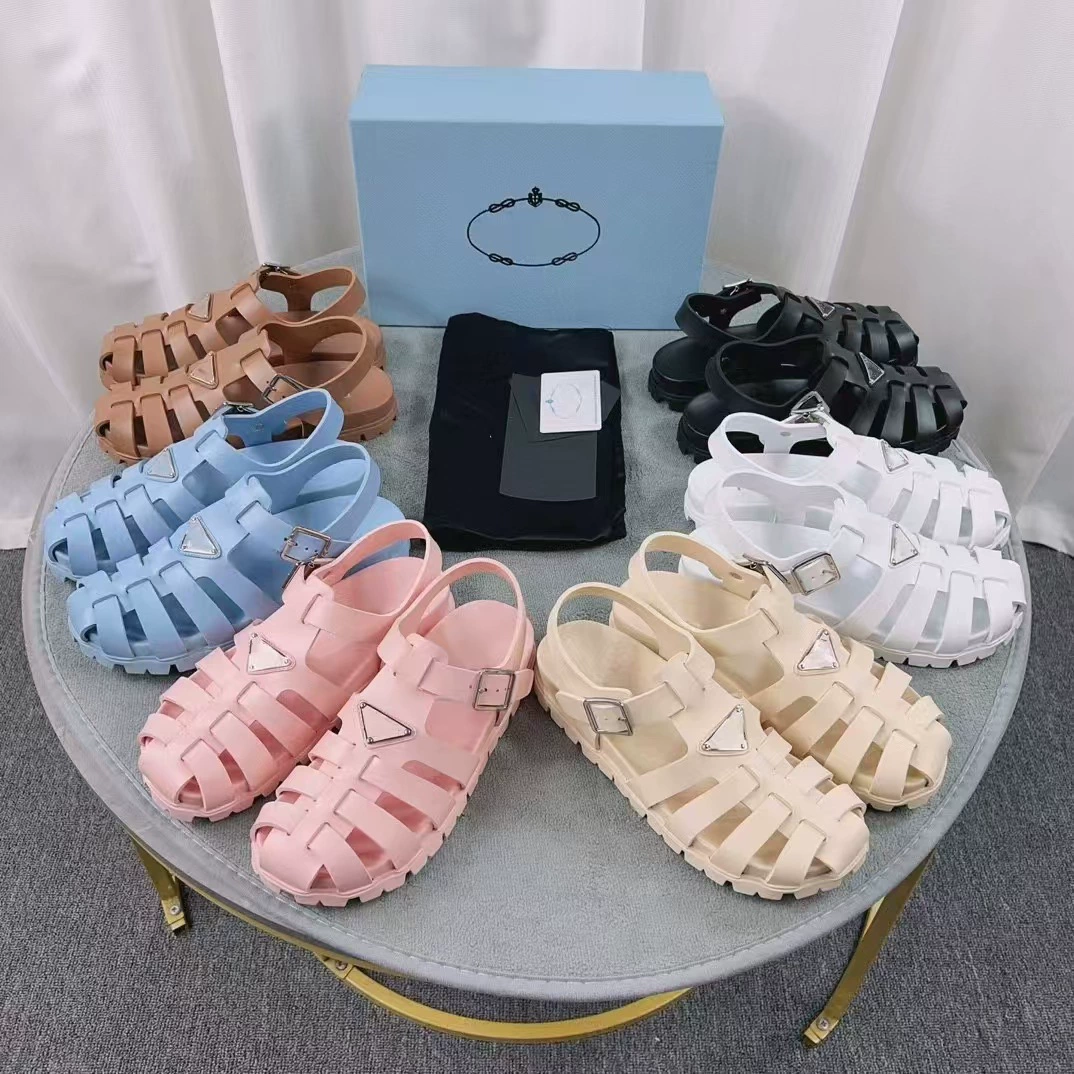 Gaoing p Home 25 весна и лето новый сплошной цвет толстых подошв кожаные полые сандалии женские модные ниши дизайн сандалии в клетке для свиней