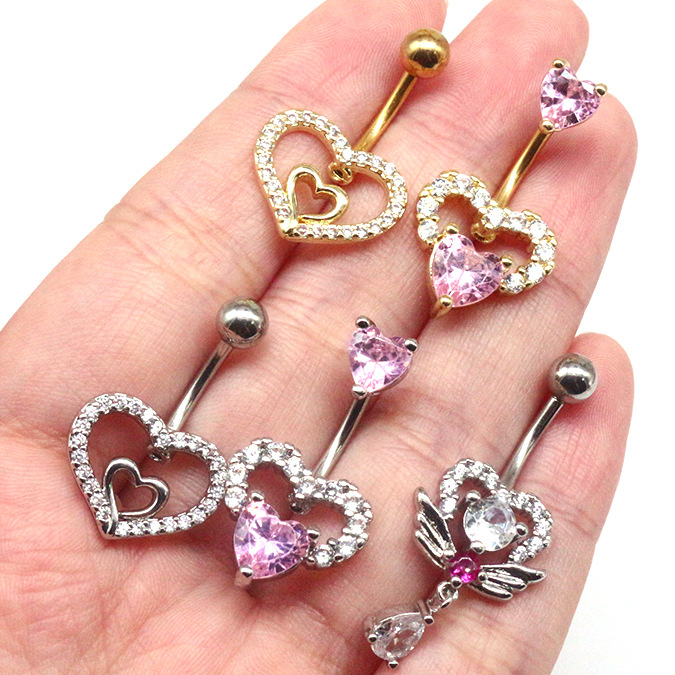 7g Weight Belly Ring Classification 1 Piece Quantity Holiday, Party Occasion 304 Stainless Steel, 316L Stainless Steel , Copper Material Heart Shape Pattern All Seasons Season Unisex Gender Streetwear Style Waterproof Non Tarnish, Surgical Steel, Plating Craft 1 Piece 304 Stainless Steel 316L Stainless Steel Copper Belly Rings Heart Shape Waterproof Non Tarnish Surgical Steel Unisex 12