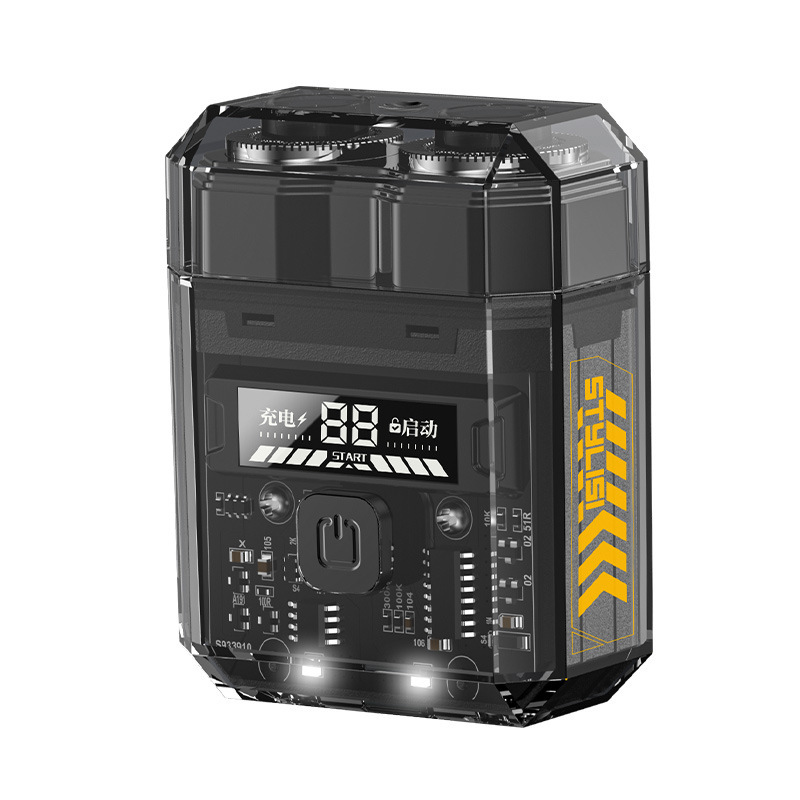 Dake 卸売双頭電気シェーバー男性用大容量ポータブル透明シェーバーギフト透明シェーバー|undefined