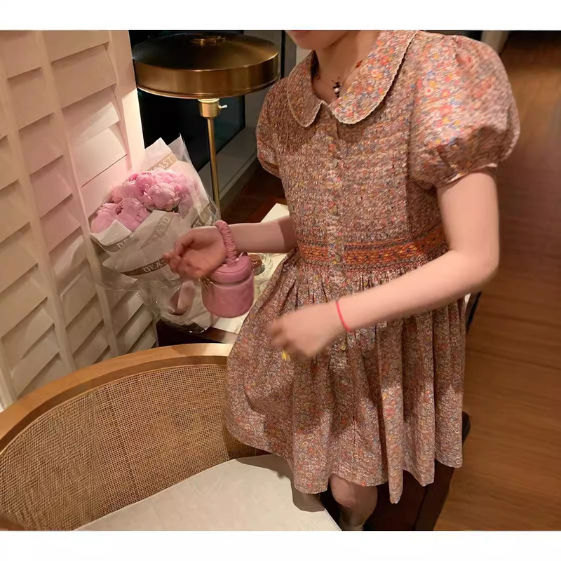[Ready Stock] Super Cute Dress for Women, New Summer Style, Loose Fit, Versatile, Waist-Cinching, Mid-Length Dress