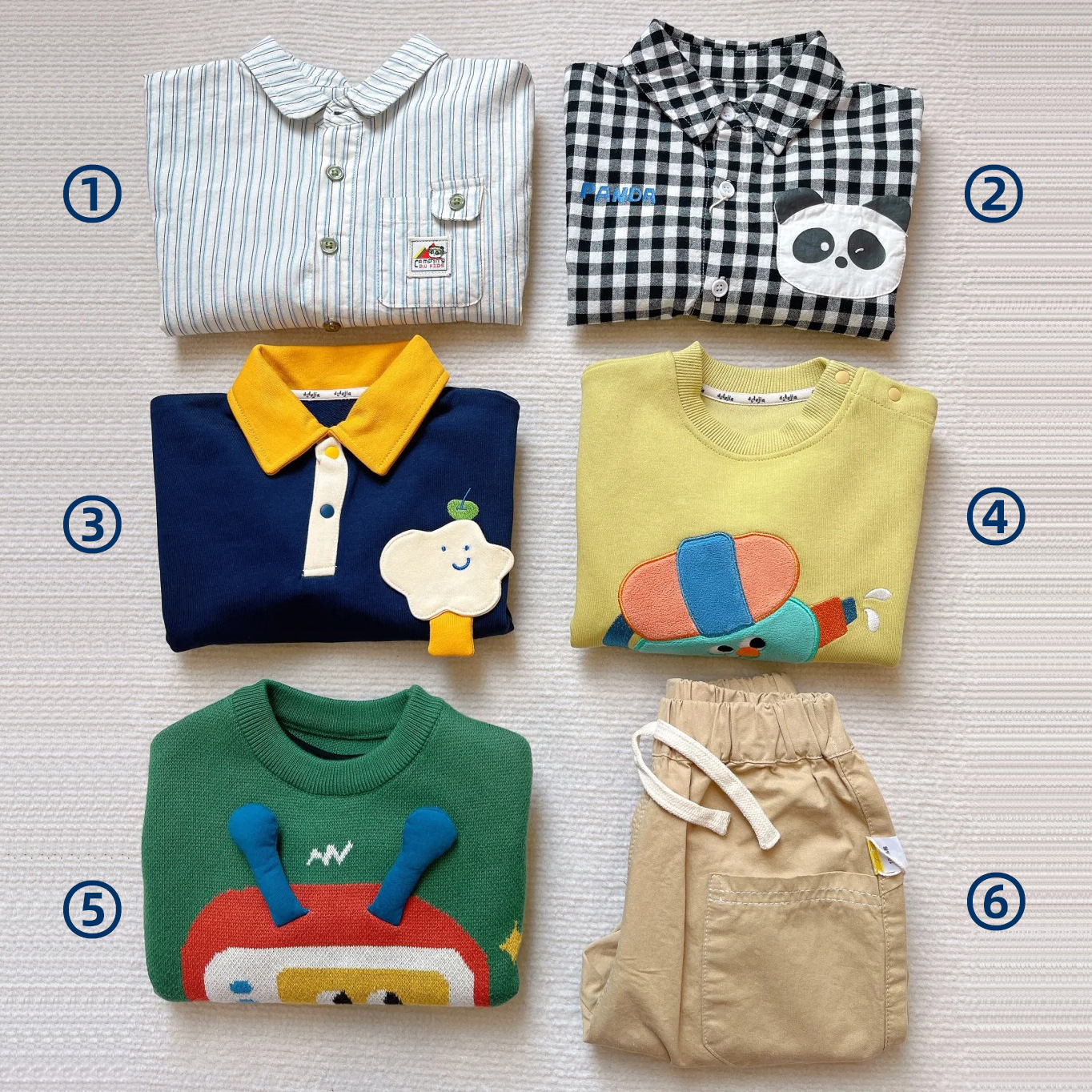 Children's demi-season shirt