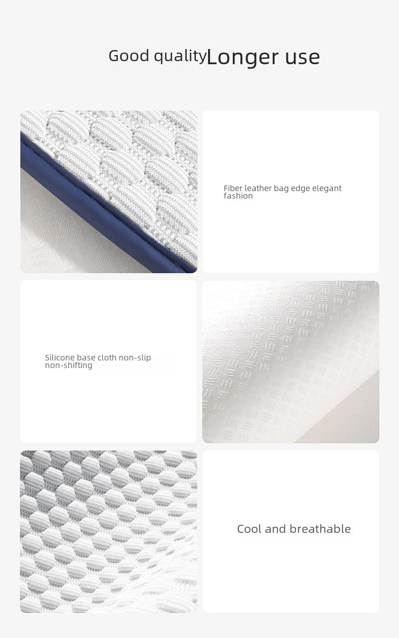 Car Cushion Four Seasons Universal Summer Ice Silk Seat Cool Cushion Women's Car Cushion Half Bag Seat Cover Ventilated Seat Cushion