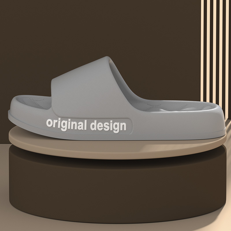 Nordic minimalist cool slippers for women in summer, couples stay at home with soft and thick soles that feel like stepping on feces. Non slip slipper_voghion.com