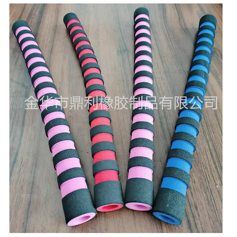 橡胶海绵手柄 eva发泡耐磨手柄 双色防滑橡塑软管运动器手把套