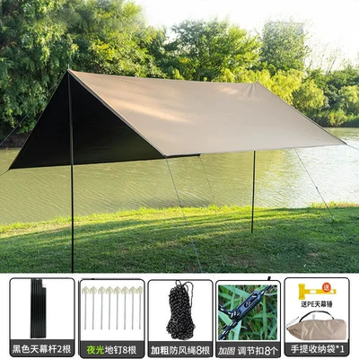 sunshade canopy, no assembly required | Avtomobil yan çətirləri - quicksand-gold-four-corners-vinyl-canopy-3-3m-2-6-people