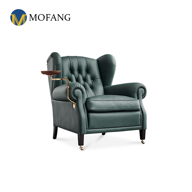 Italian 1919 cigar chair, luxurious tiger chair, high-end villa American patriarch chair, all leather single armchair