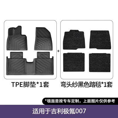 Car Floor Mats, Custom-Fit Trunk – Modelə uyğun ayaqaltı - ji-krypton-007-double-layer-floor-mat-elbow-gauze-blanket