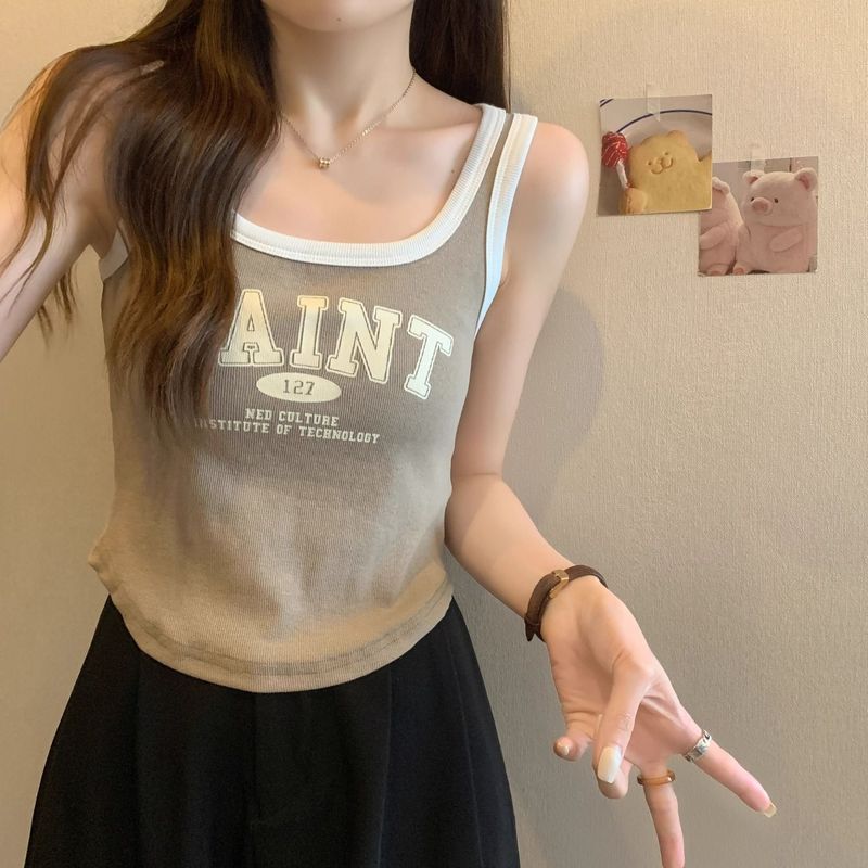 大码纯欲风内搭吊带背心女2025夏季新款宽松胖mm无袖辣妹外穿上衣|undefined
