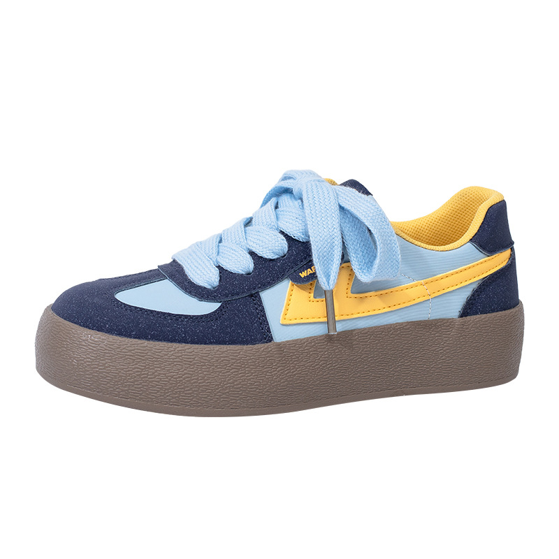 Zapatos de skate de pareja ligeros retro zapatos de entrenamiento alemanes redondos casuales zapatos de suela gruesa zapatos individuales para hombres y mujeres