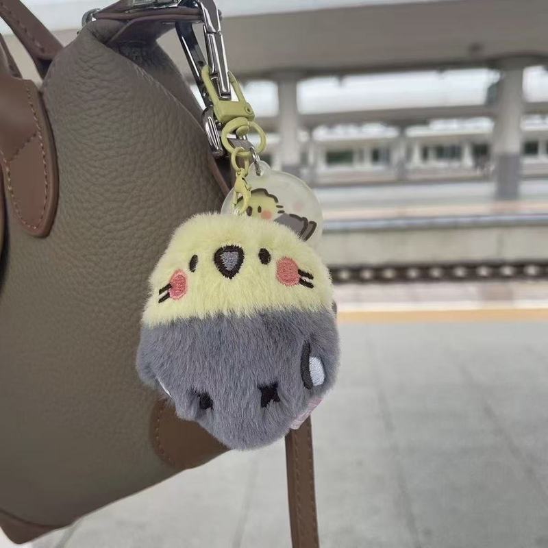 仿真鹦鹉小鸟可爱挂件书包包包挂饰公仔礼物毛绒玩偶超萌少女心|undefined
