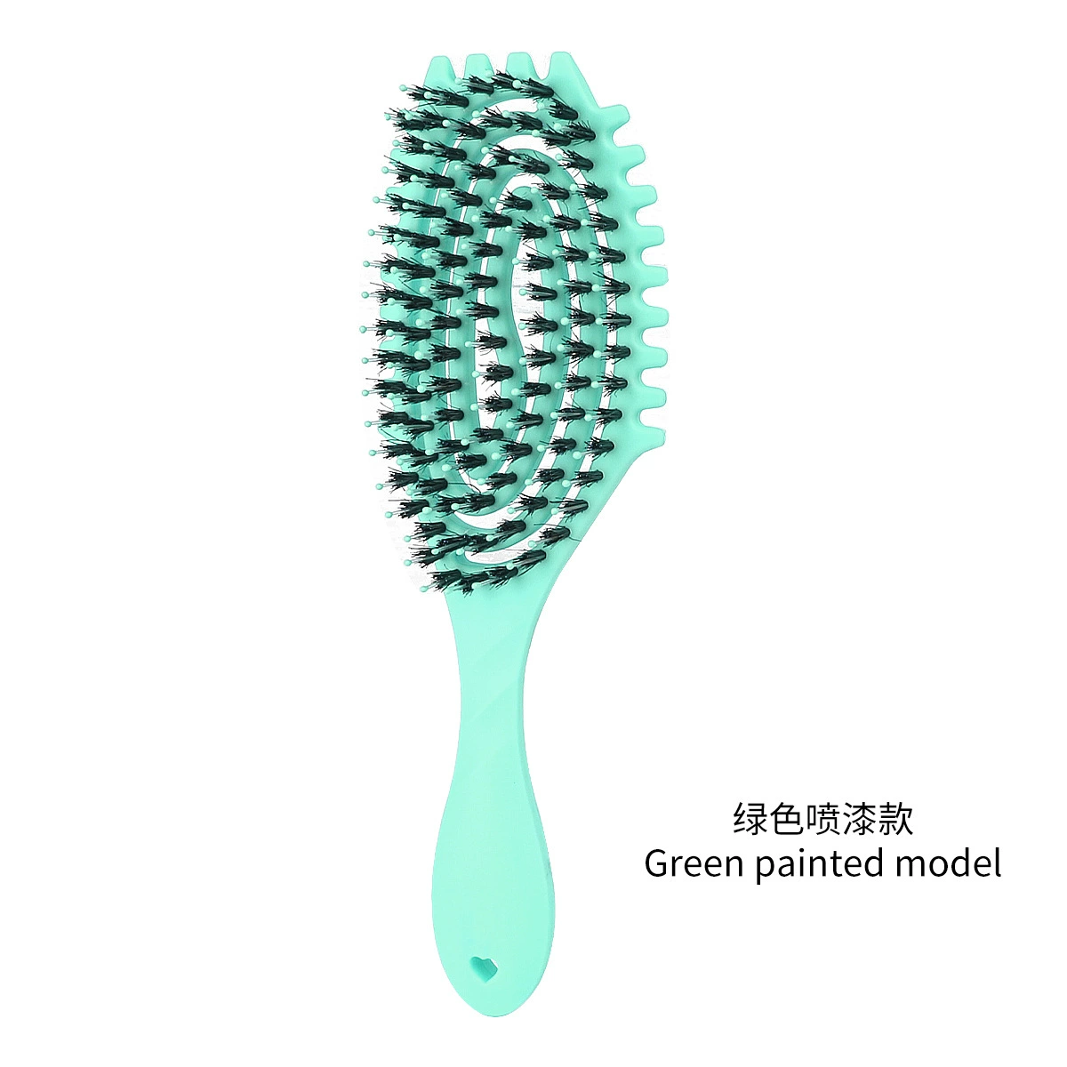 [跨境新款猪鬃气垫梳弹跳卷发气囊梳卷曲定义造型梳发廊家用弹跳梳]