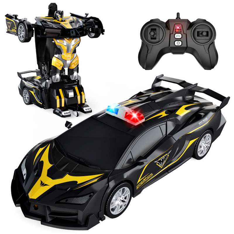 Cross-border 2.4G remote control bat-shaped transforming car, one-touch transforming police car, robot drift car, remote control car toy Cross-border 2.4G remote control bat-shaped transforming car, one-touch transforming police car, robot drift car, remote control car toy