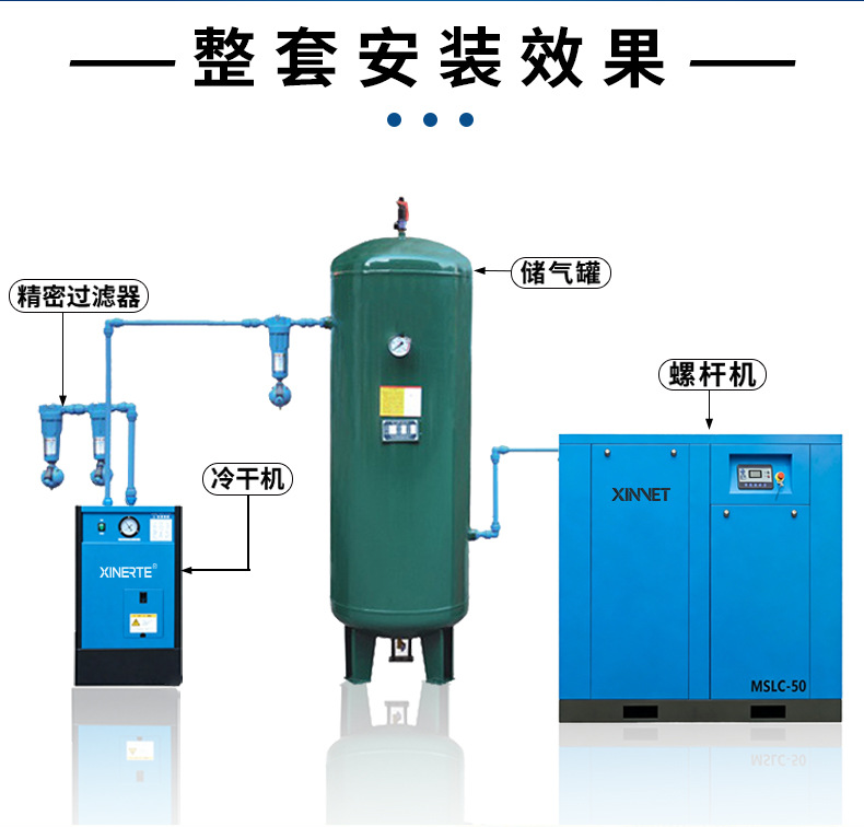 7.5/15/22/37kw screw-type air compressor, permanent magnet variable frequency industrial-grade large air pump air compressor